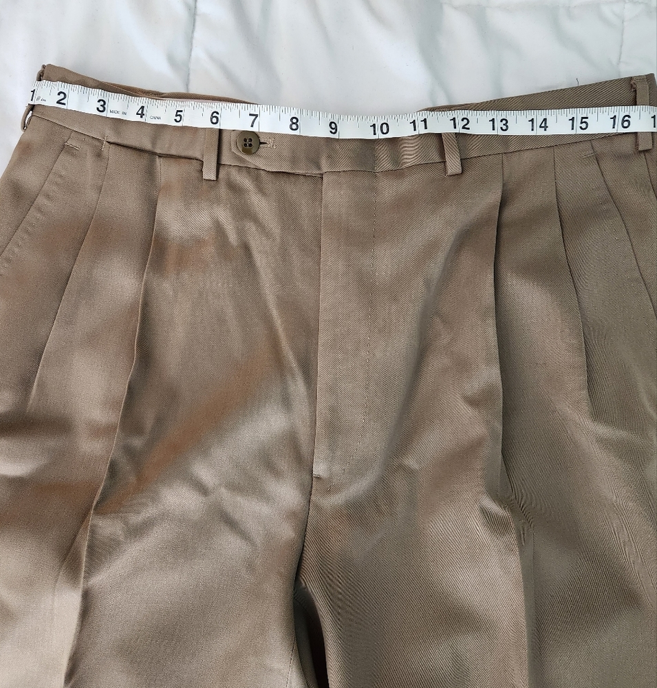 Bergdorf Goodman Size 34 Olive Dress Pants - Picture 5 of 6